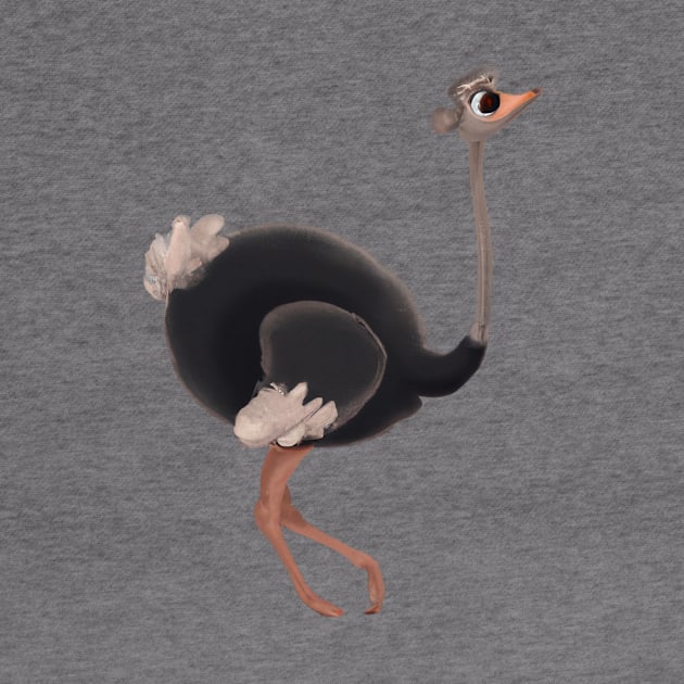 Cute Ostrich Drawing by Play Zoo